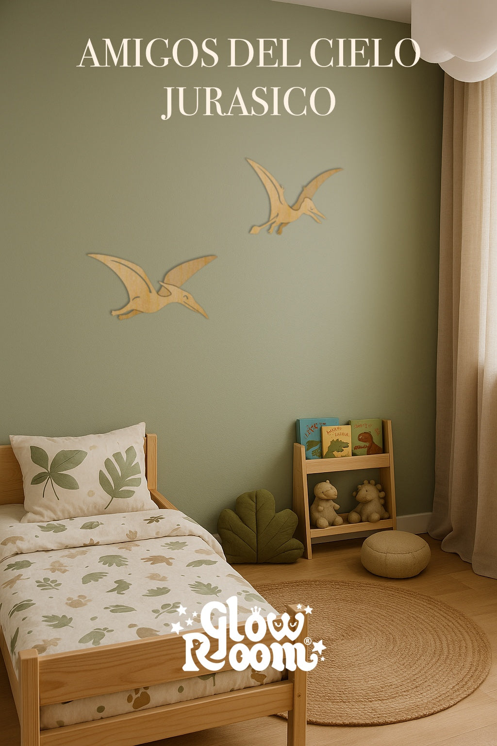 Placas decorativas en madera - Amigos del Cielo Jurásico