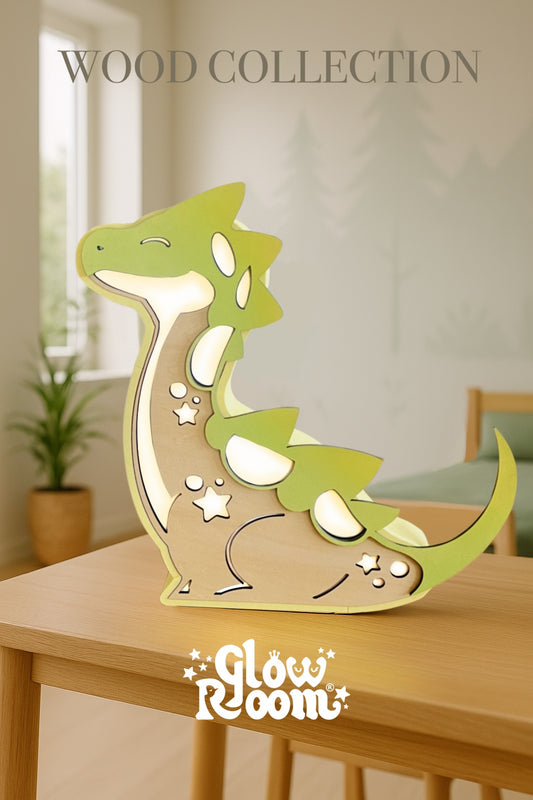 Figura Wood Dinosaurio (LED)
