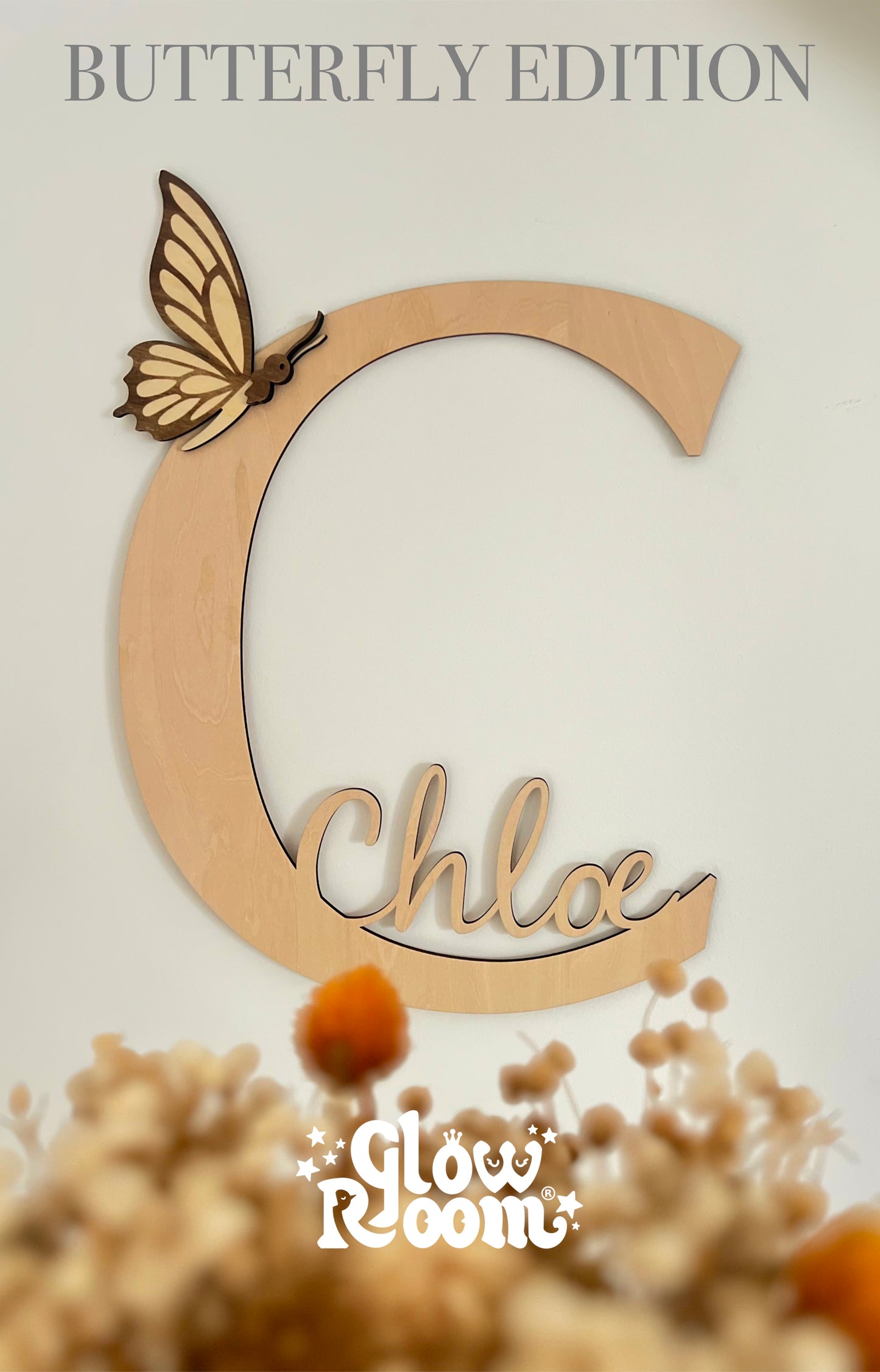 Inicial con Nombre Personalizado en Madera