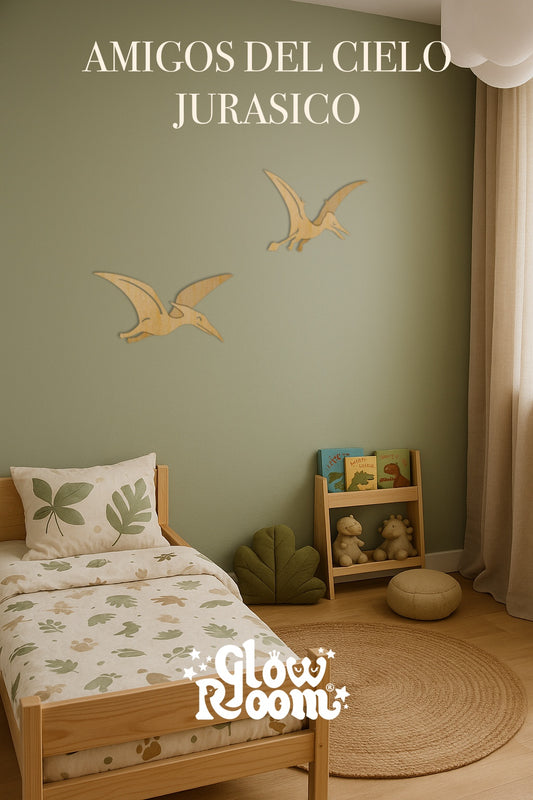 Placas decorativas en madera -  Amigos del Cielo Jurásico