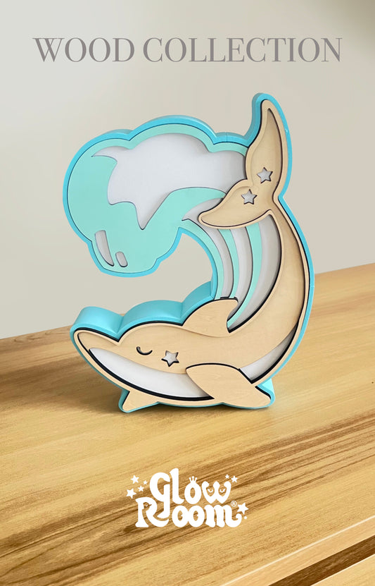 Figura Wood Delfín (LED)