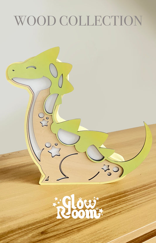 Figura Wood Dinosaurio (LED)